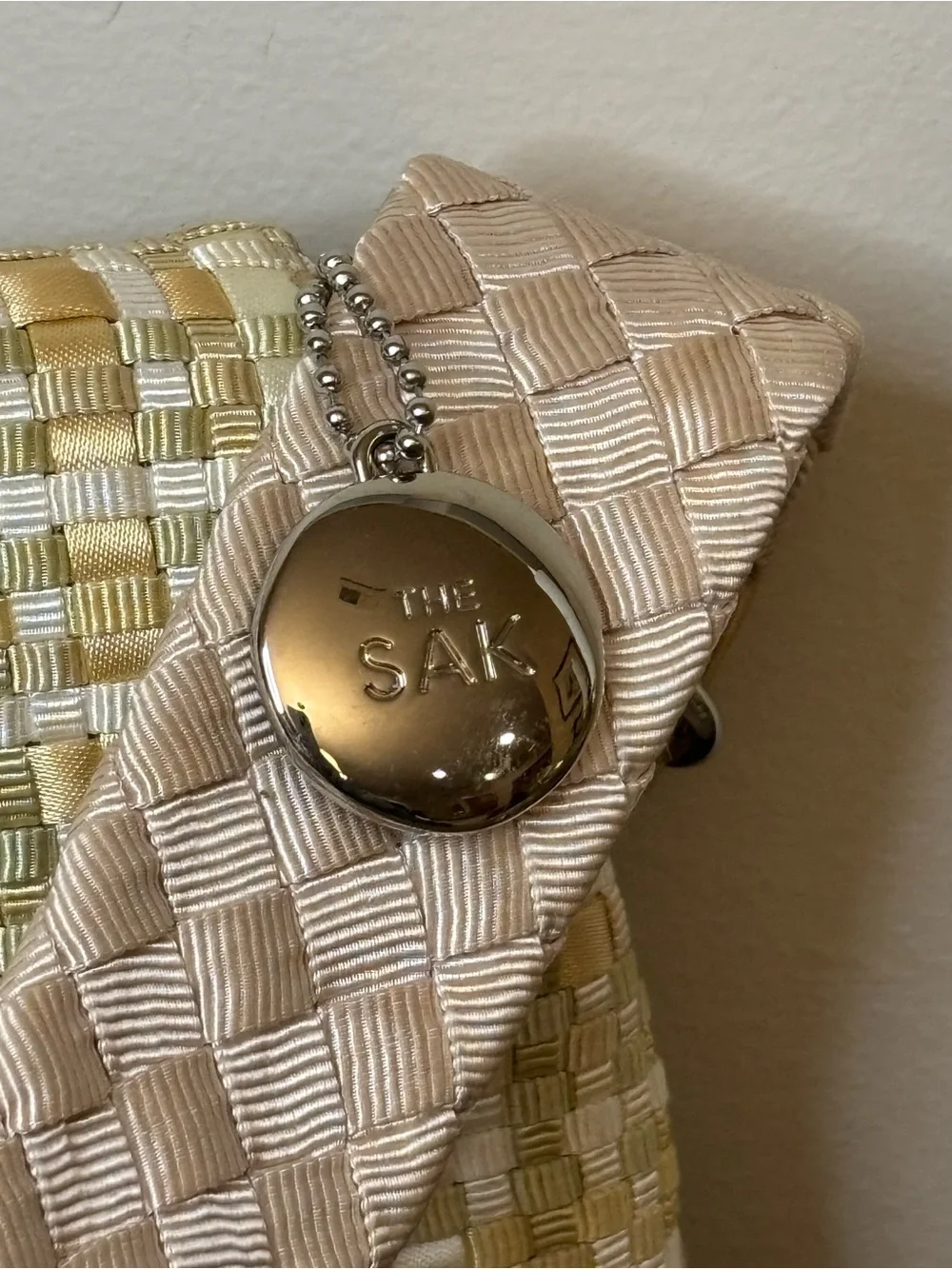 NWT The Sak Gen Flap Grosgrain Woven Shoulder Bag Beige Ivory Multi Style 100342